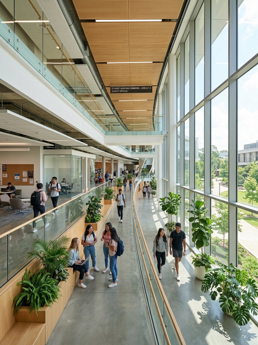 Modern campus building interior